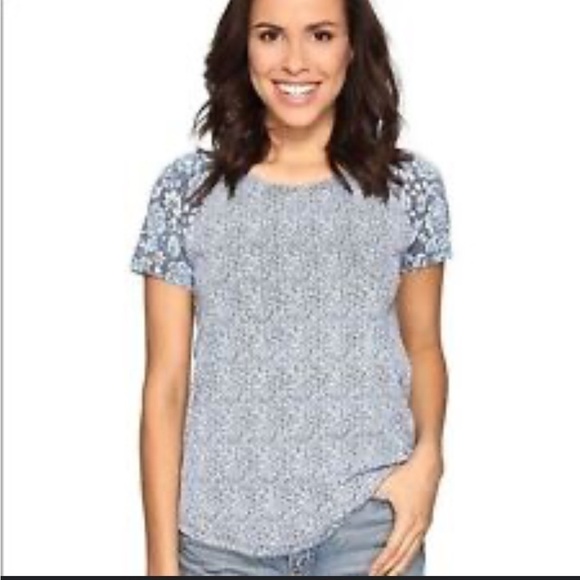 Lucky Brand Multi Printed Blouse Top Size large - Picture 1 of 5